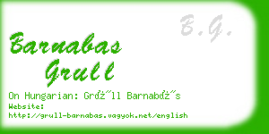 barnabas grull business card